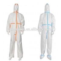 coverall suit Chemical liquid and Particulate protective clothing/coverall with elastic wrist band