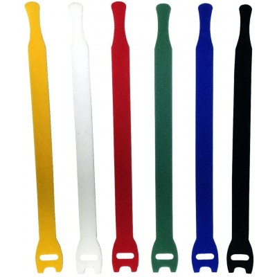 Reusable Adjustable Colorful Back To Back Hook And Loop Strap Nylon Cable Tie Fastener